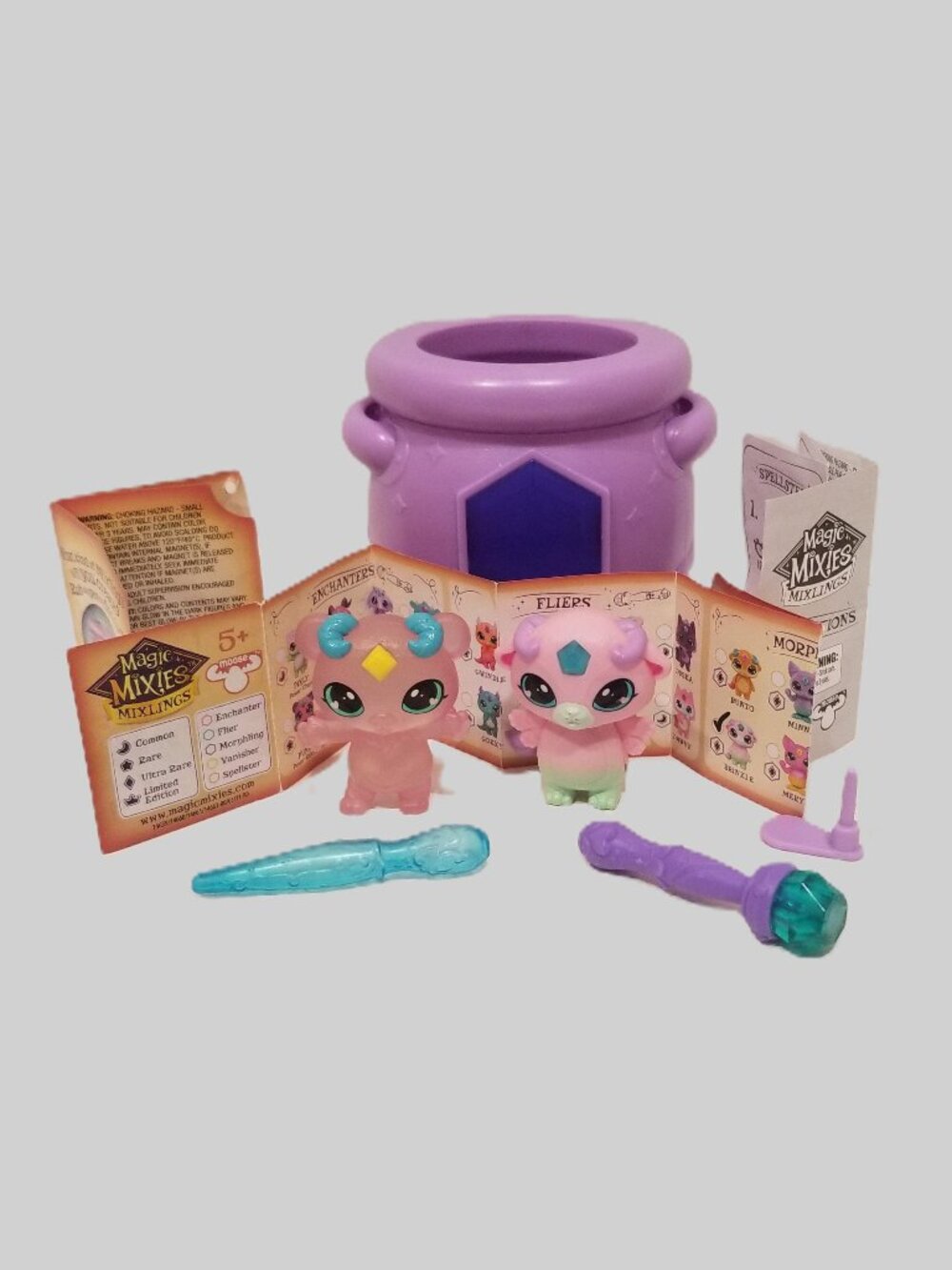 Moose Toys Magic Mixies Mixlings Tap & Reveal Cauldron 2 pack set, EUC